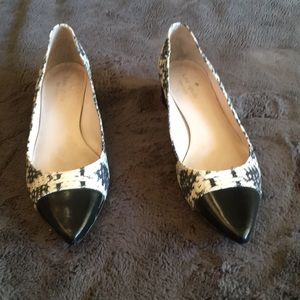 Kate Spade low heal pumps in snake skin/leather
